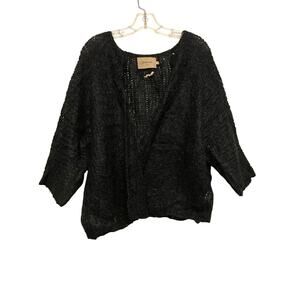 Bellerose Kid Mohair‎ Cardigan Sweater Women Size Small Charcoal Open Relaxed